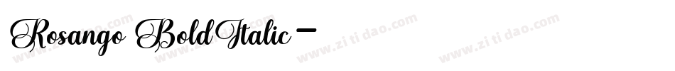Rosango BoldItalic字体转换